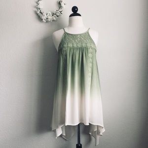 Laced Green Ombré Dress/Tunic
